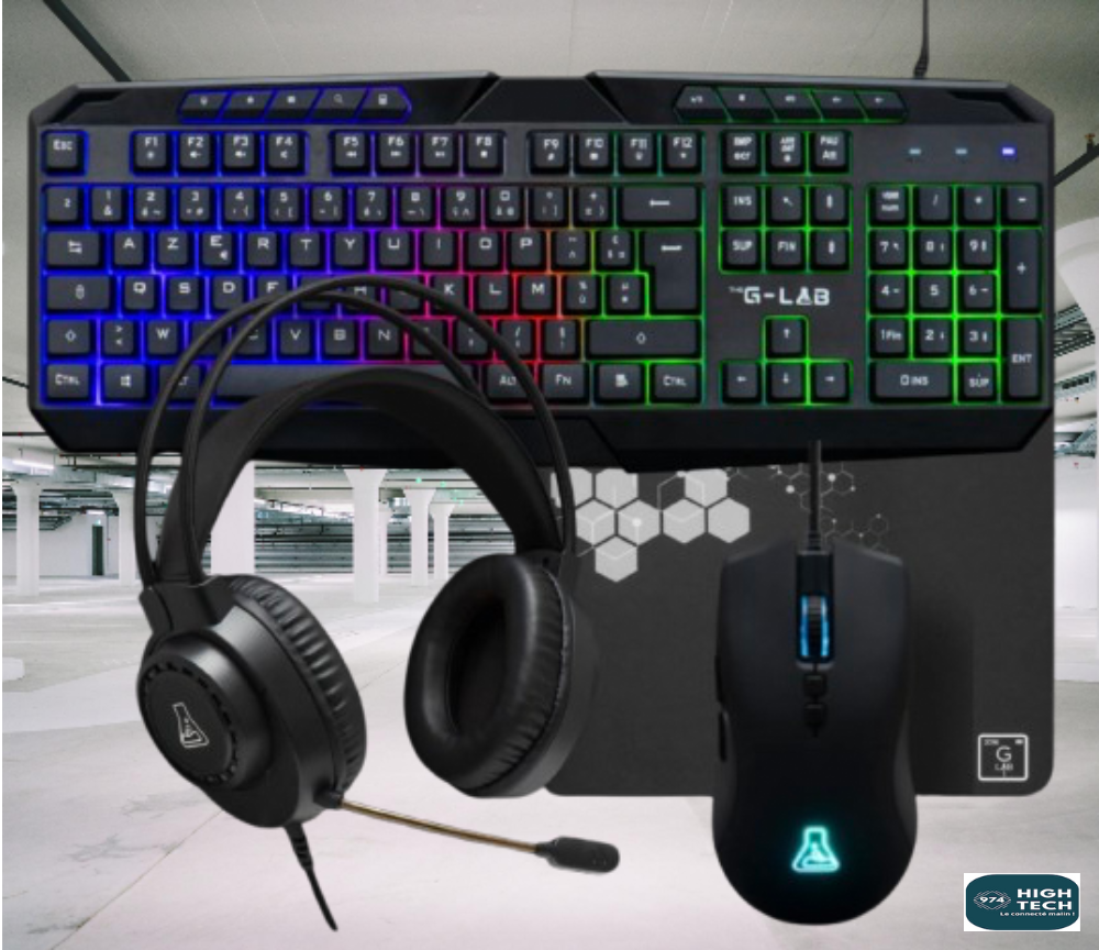 kit gaming 4 en 1 COMBO NATRIUM G LAB KORP PACK GAMING 4 en 1 G-LAB KORP COMBO NATRIUM - Runshopp OI - Hightech 974