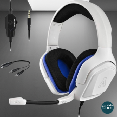 Casque Gaming G-Lab Korp COBALT Filaire - Blanc - Runshopp oi - HIGHTECH 974