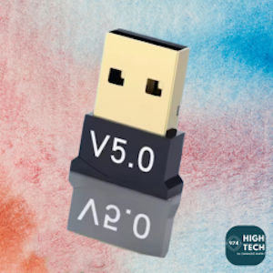 Clé Bluetooth USB 5.0 - 20m - Connexion simultanée souris/enceintes/clavier/manettes - Runshopp OI - 974