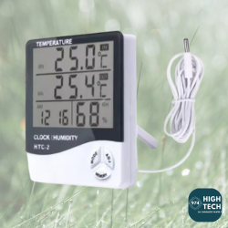 THERMOMETRE / HYGROMETRE avec sonde - Ecran LCD - intérieure/extérieure - Runshopp OI - HIGH TECH 974