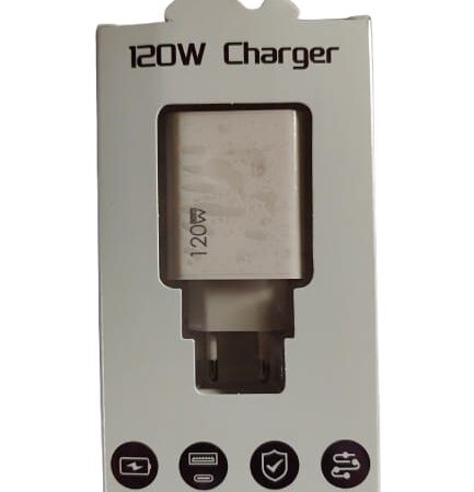 Accueil chargeur rapide + cable usb c 120w 2 entrées
